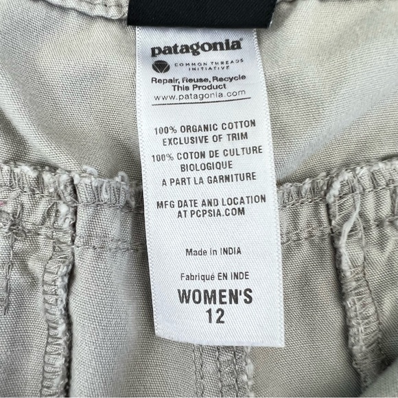 ♦️SOLD♦️PATAGONIA Gray 100% Organic Cotton Flat Front Drawstring Casual Shorts - Picture 9 of 13